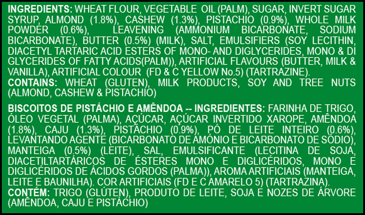 Britannia Good Day Pistachio-Almond Cookies 2.6oz (75g) - Rich and Delicious Grocery Cookies - Halal and Suitable for Vegetarian (Pack of 6)