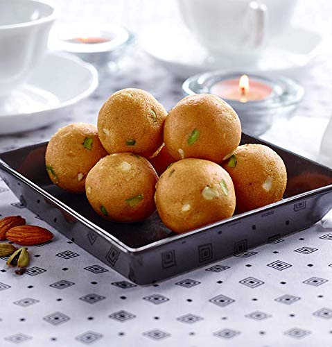 Nanak Besan Ladoo 500g 17.6oz Indian Delicacy Sweets Gift Box for Diwali, Eid, Navratri, Holi, Rakhi