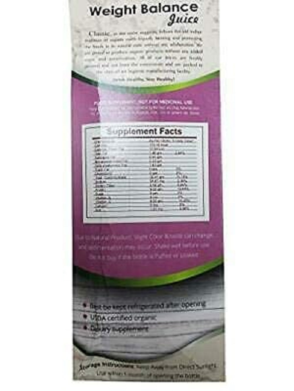 Classic Organic Weight Balance Juice, Best Organic Juice for Weight Balance.