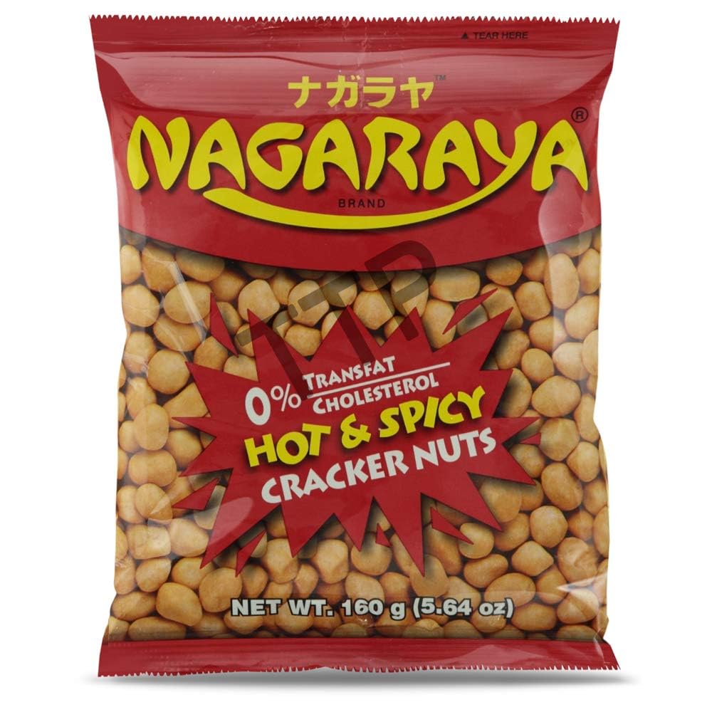 Nagaraya Hot & Spicy Cracker Nuts Pack of 5 (160g Per Pack)