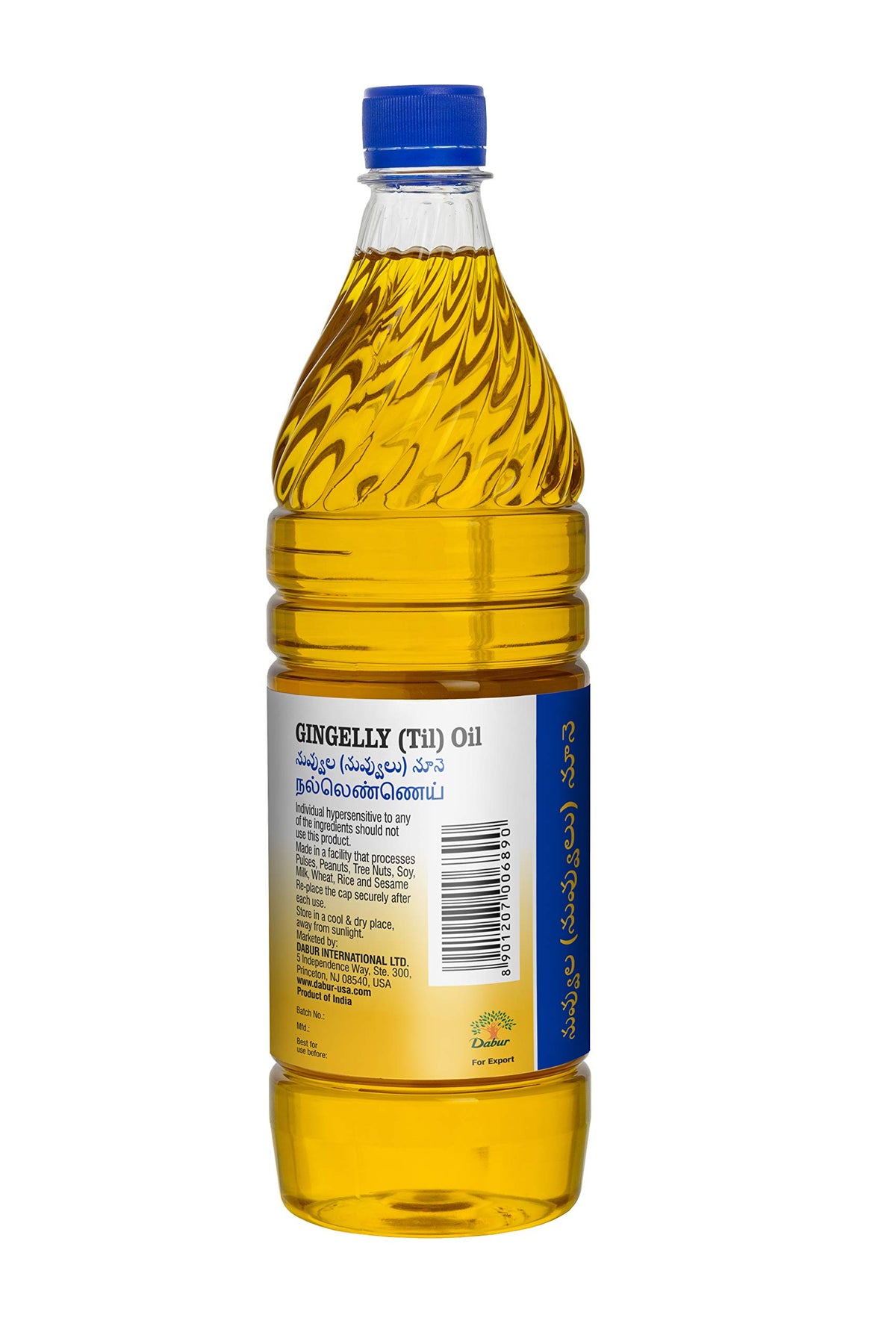 Dabur Sesame Oil for Vegan Cooking, Natural Extract of Sesame Seed, Edible Vegetable Oil for Flavoring Enhancement, Oriental Cooking, Grilling, Baking, Sauting, Roasting and Healthy Frying, (1 Ltr.)