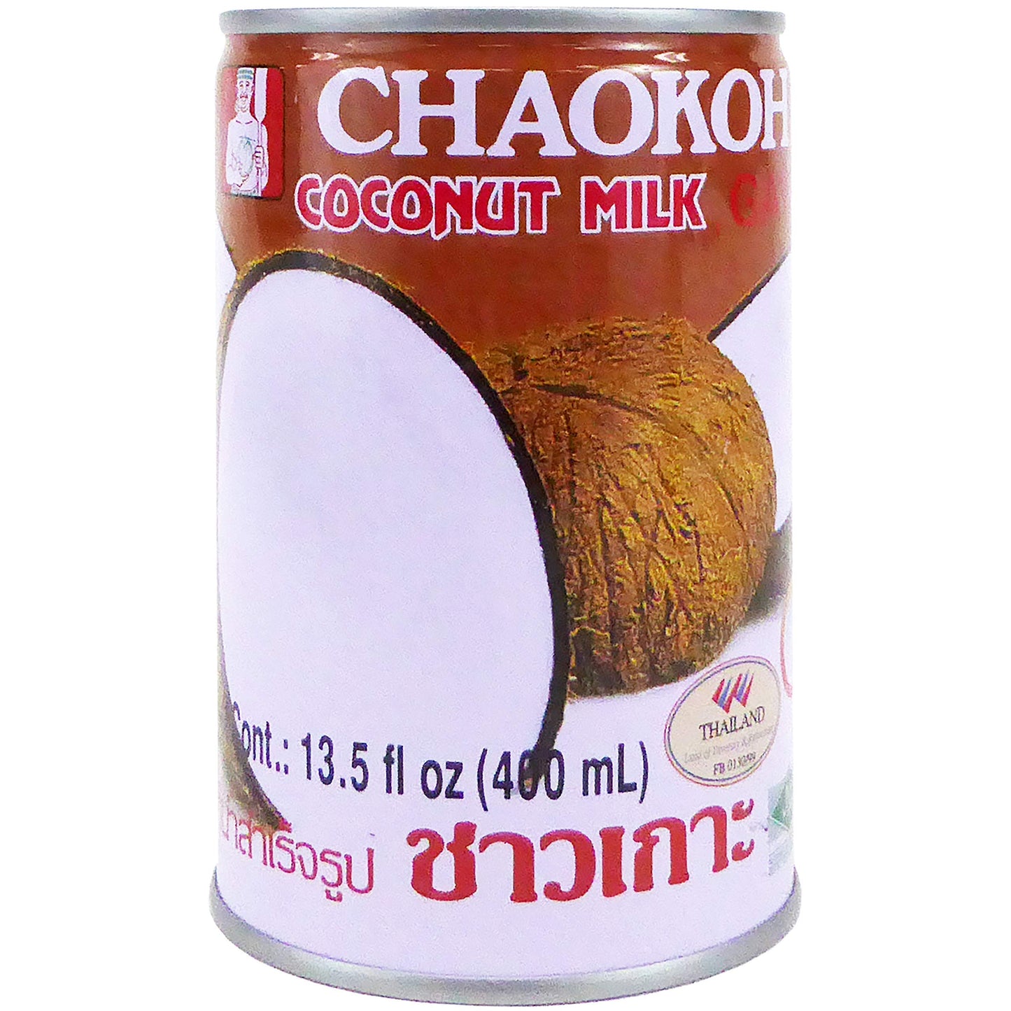 Coconut Milk Unsweetened 6 Pack - Premium, Canned Coconut Milk from Thailand, Lactose Free, Non Dairy Vegan Milk - for Curries, Drinks, Desserts, & More (13.5 oz per Can) - 3 pack
