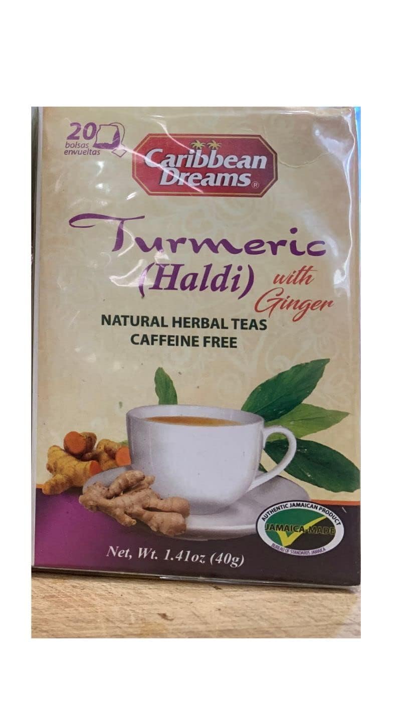Caribbean Dreams Turmeric Ginger Tea (Curcumin, All Jamaican )
