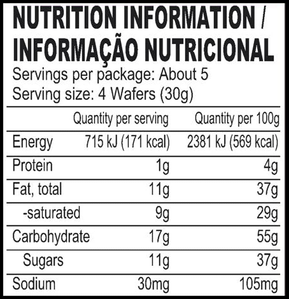 BRITANNIA Treat Wafer Orange 5.29oz (150g) - Breakfast & Tea Time Snacks - Crunchy, Healthy and Delicious (Pack of 4)