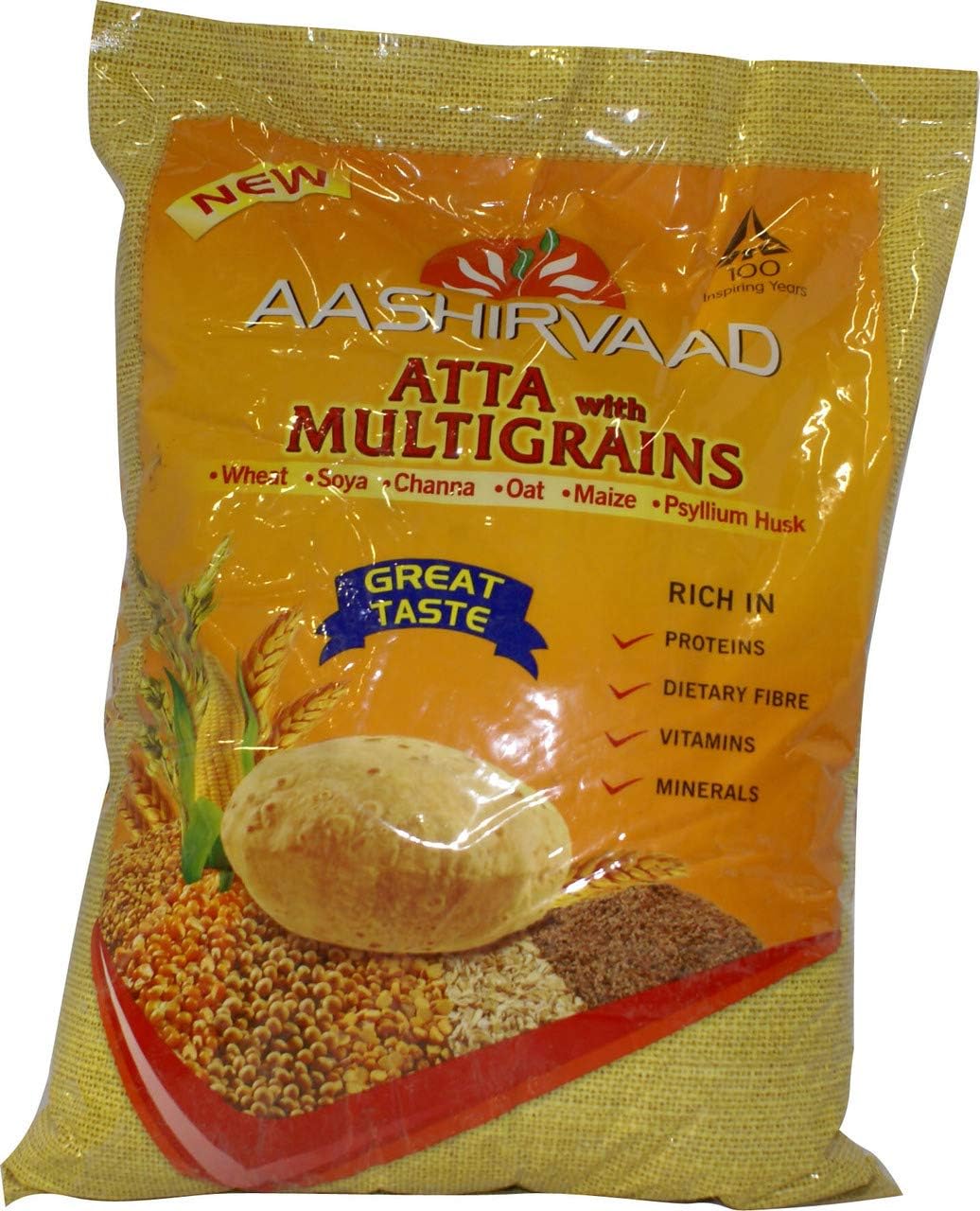 Aashirwad Atta With Multigrains 20 lbs