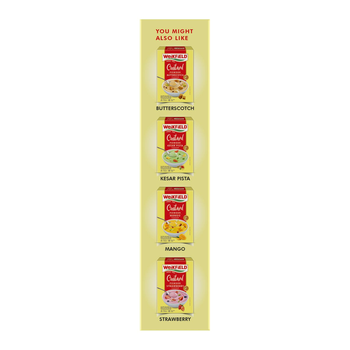 Weikfield Custard Powder | Delicious French Vanilla Flavour | Makes Rich & Creamy Custard | 200Gm (7.1 Oz) puddinCarton