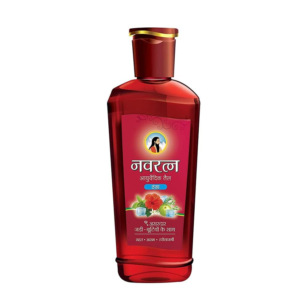 Ayurvedic Oil | Cool With 9 Active Herbal Ingredients | 500ml (16.90 Fl Oz)