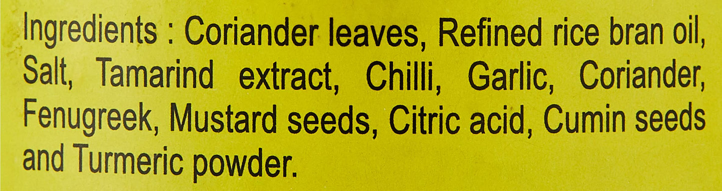 Priya Coriander Pickle 300 gms - Indian Pickles