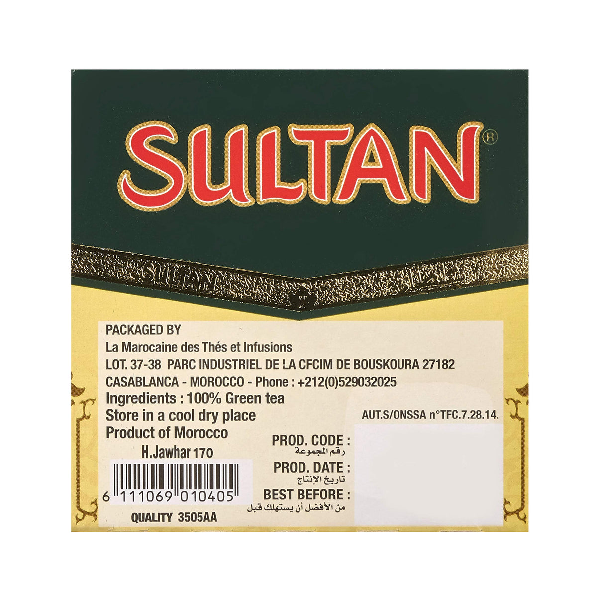 SULTAN TEA Moroccan Jawhar Loose Green Tea, Herbal Green Teas 170g (Pack of 4-680g)