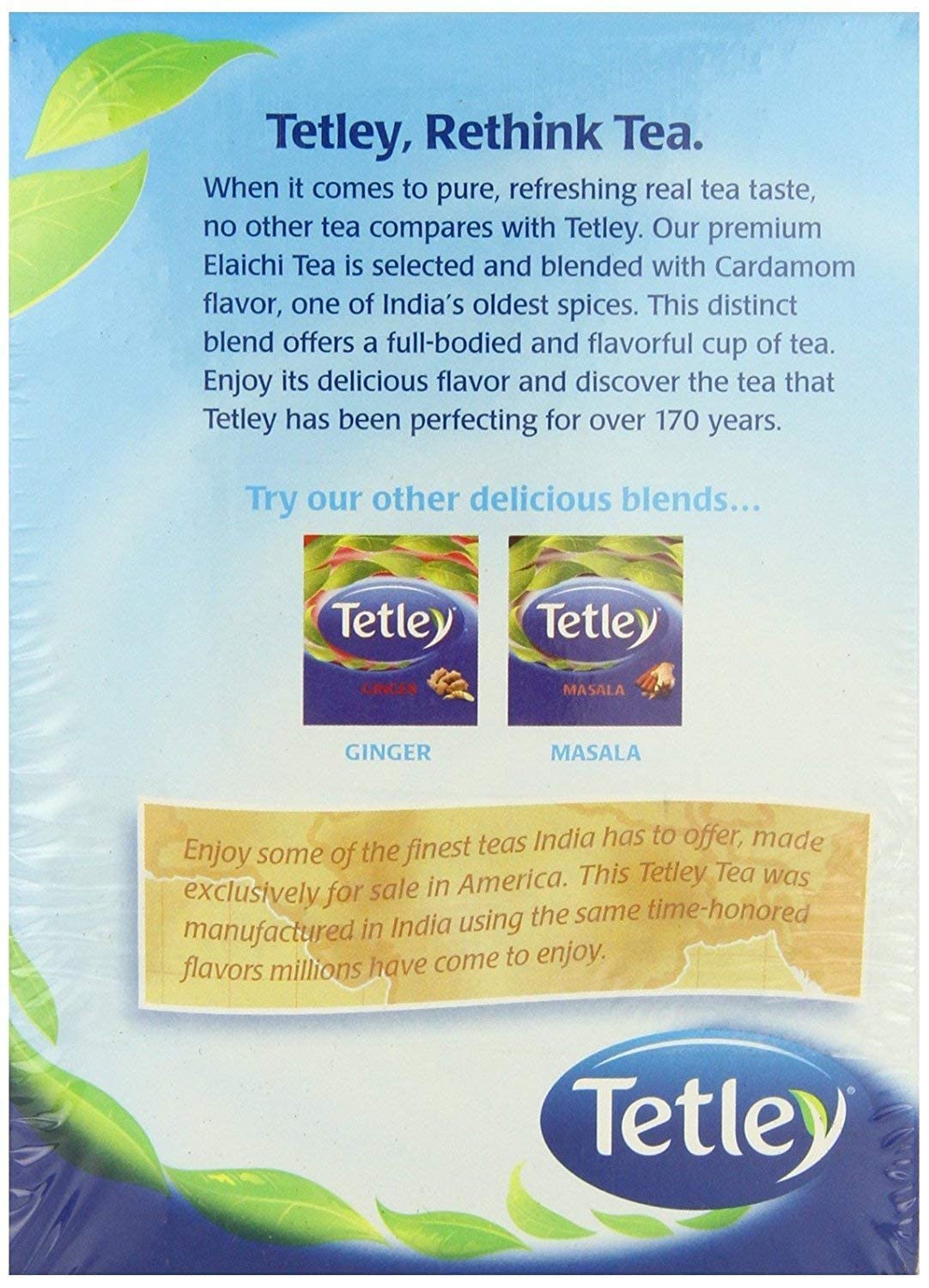 Tetley - Elaichi (cardamom flavour )tea 72 teabags - Drink Mix