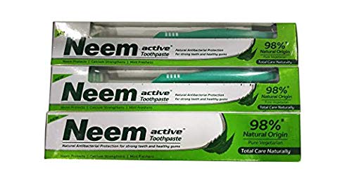 Neem Active Toothpaste 200 Grams Pack of 3 - Bath & Shower