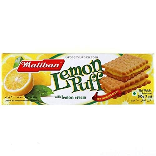 Maliban Lemon Puff Biscuits - 200g - Pack of 3