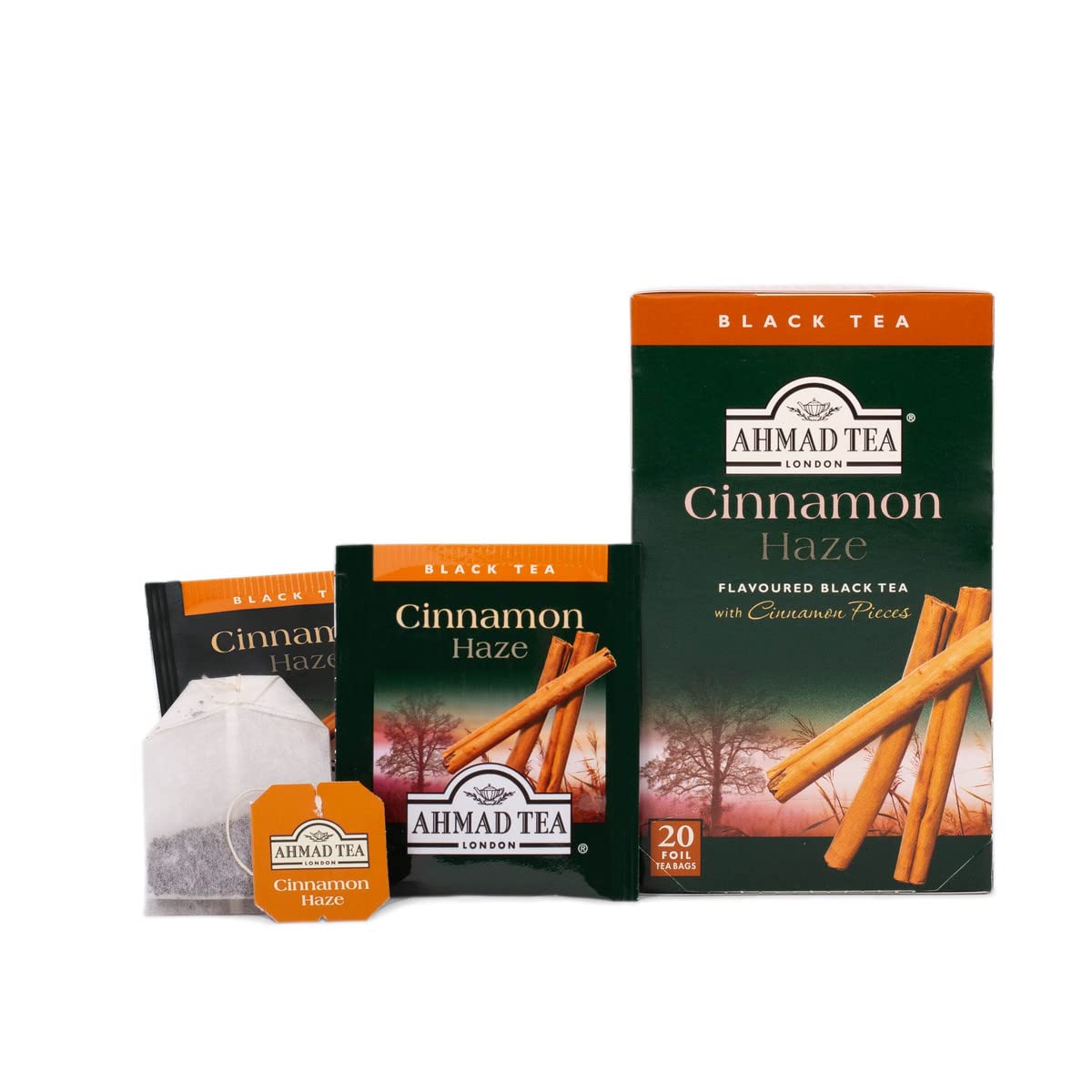 Ahmad Tea Cinnamon Haze Black Tea, 20Count Boxes, Brown