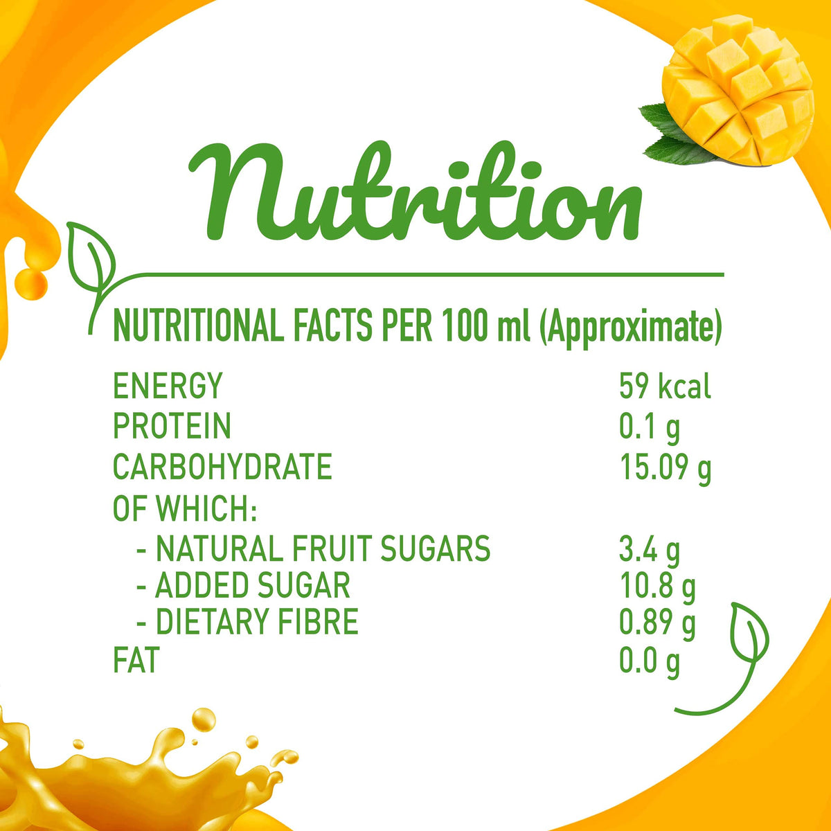 B Natural Mango Juice 1L, (Pack of 2)
