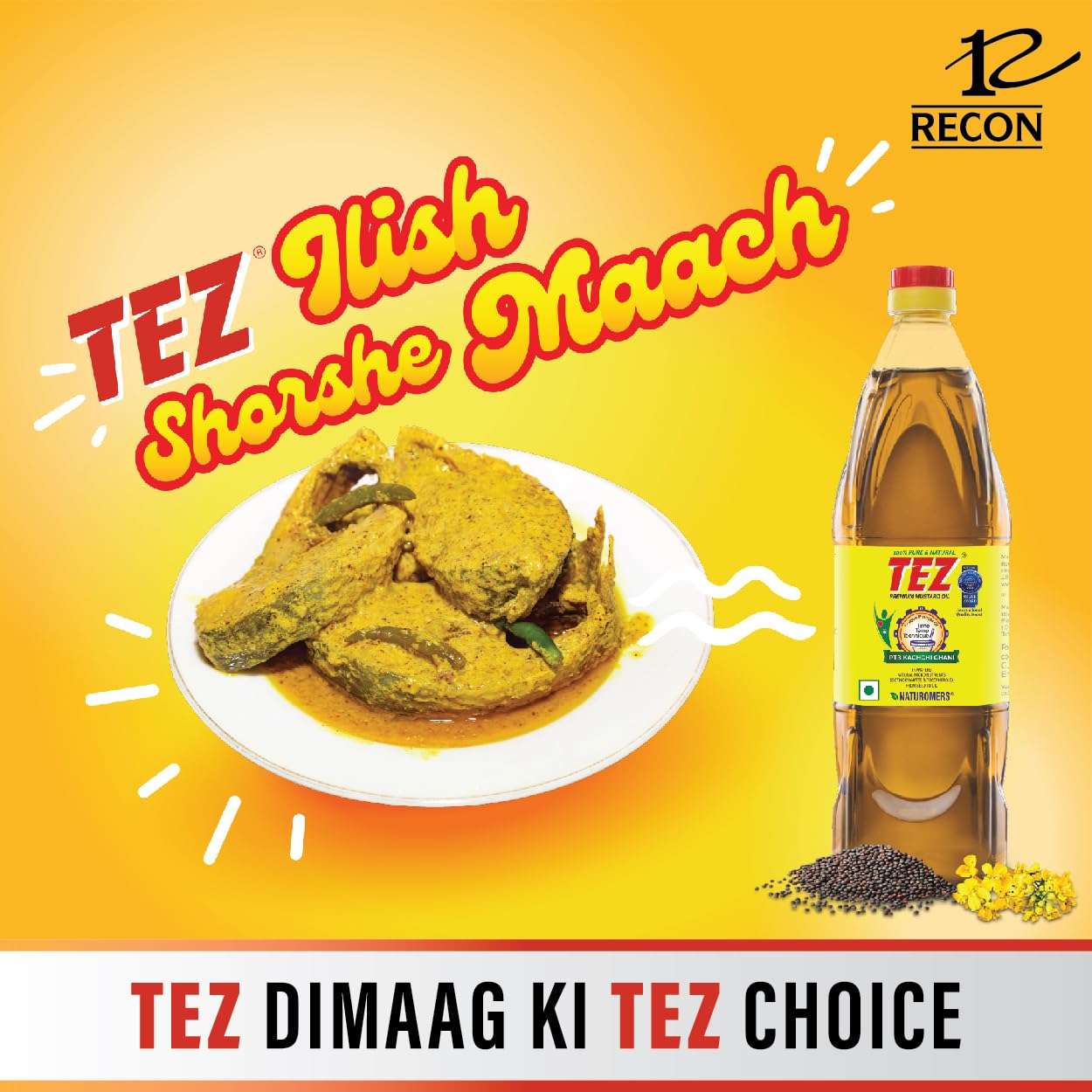 Tez Mustard Oil 1 Litre - Food / Masala / Dal