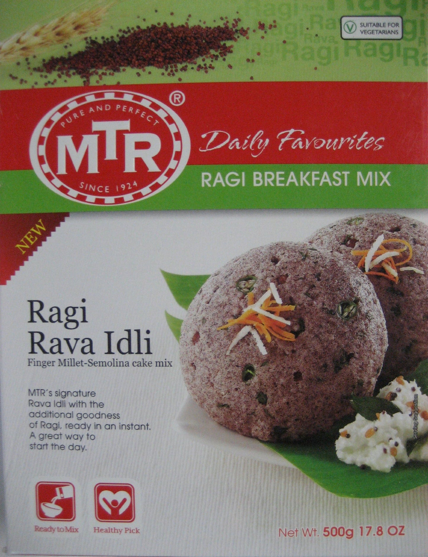 MTR Ragi Rava Idli 500 Gm (Pack of 2)