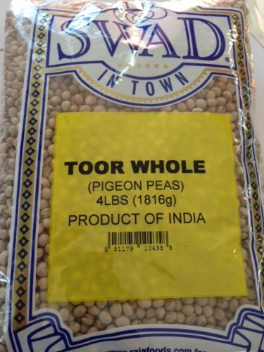 Swad Toor Whole Pigeon Peas 4 Lbs - Cow Ghee