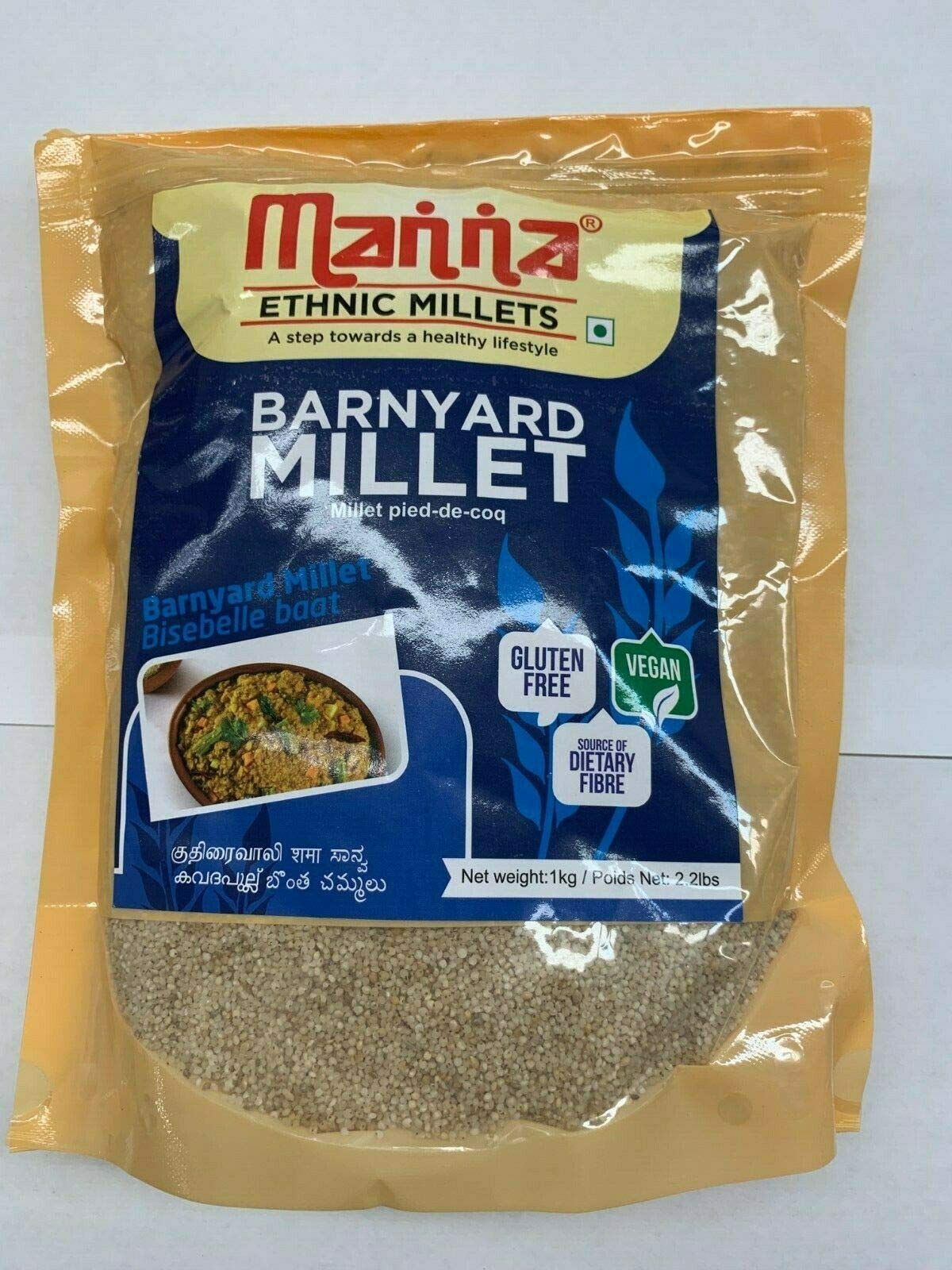 Manna Barnyard Millet - 1 Kg (2.2 Lb)