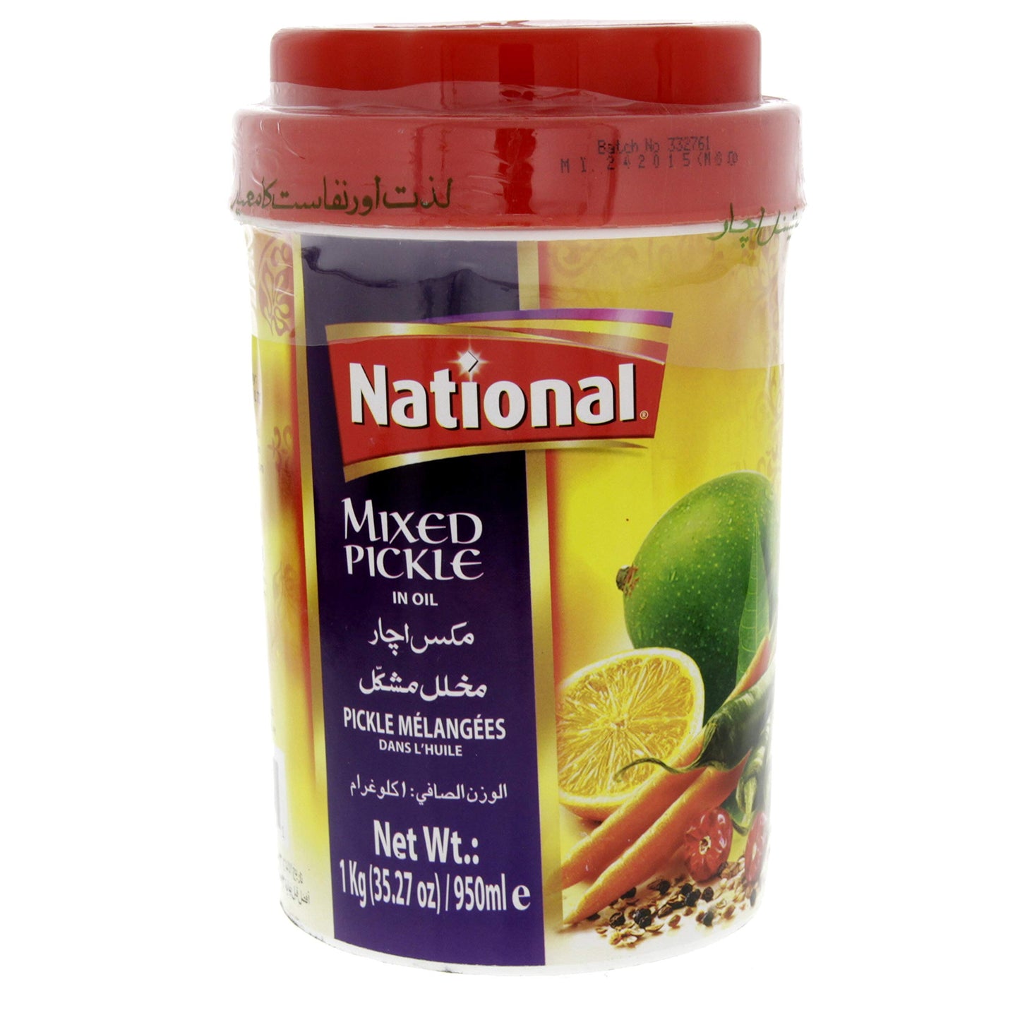 National Mixed Pickle In Oil 1 Kg - Indian Pickles