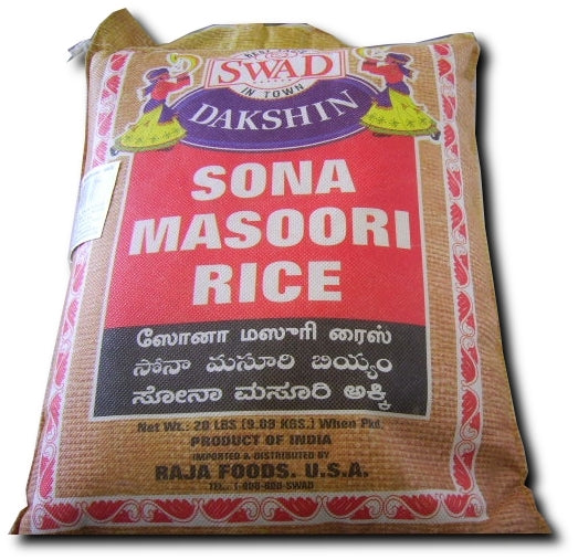 Swad Dakshin Sonamasuri Rice 20 lbs - Basmati Rice