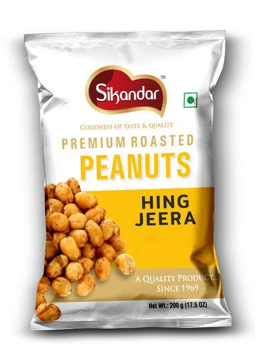 Sikandar Roasted Peanuts-Hing Jeera 150 gms - Snacks & Savory