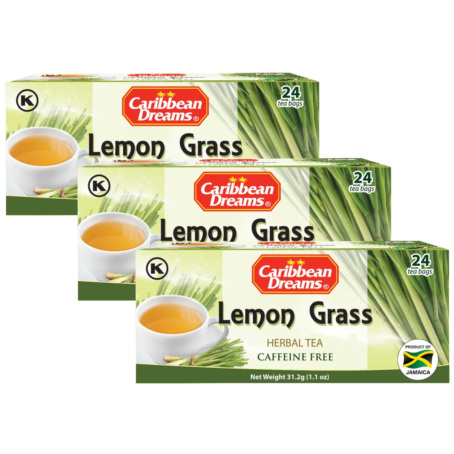 Caribbean Dreams Lemon Grass Tea, 1.34 oz (Pack of 3)