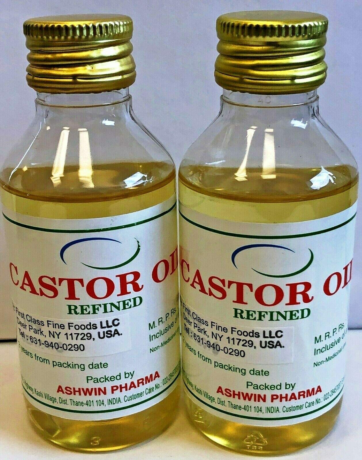 Pack of 2 - Ashwin Pharma Castor Oil 200 ml (7.05479814458809 Ounces Each)