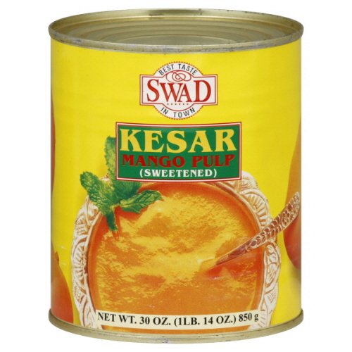Swad Kesar Mango Pulp, 30-Ounce (Pack of 6) - Indian Tea