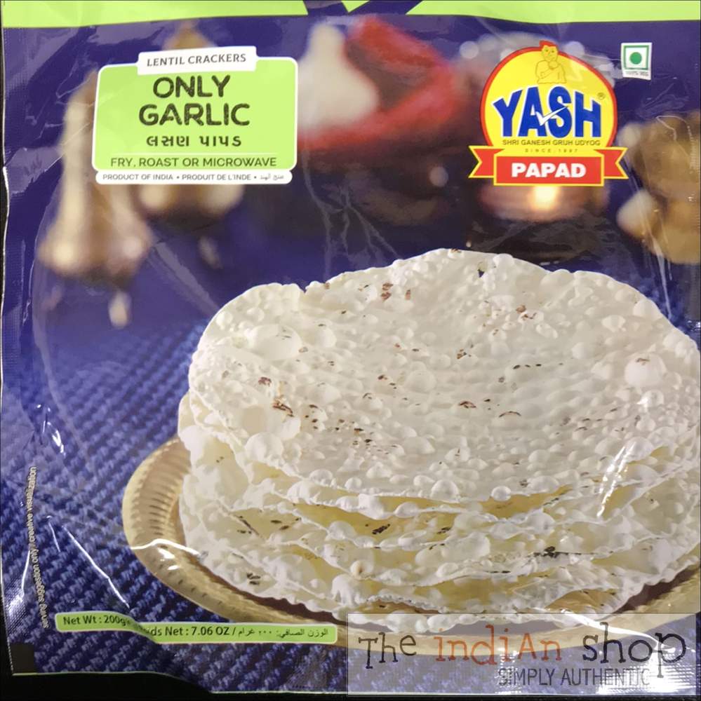 Yash Papad- Only Garlic 200 gms - Papad