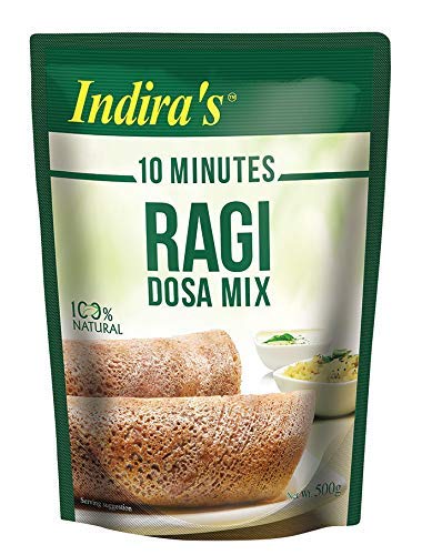 Indira's 10 Minutes Ragi Dosa Mix- 500 gms - Food / Masala / Dal