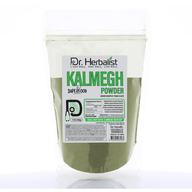 DR. Herbalist | Kalmegh (Andrographis) Powder - 7.05 OZ (200g) - Andrographis Paniculata - Bitter Herb for Immune Health