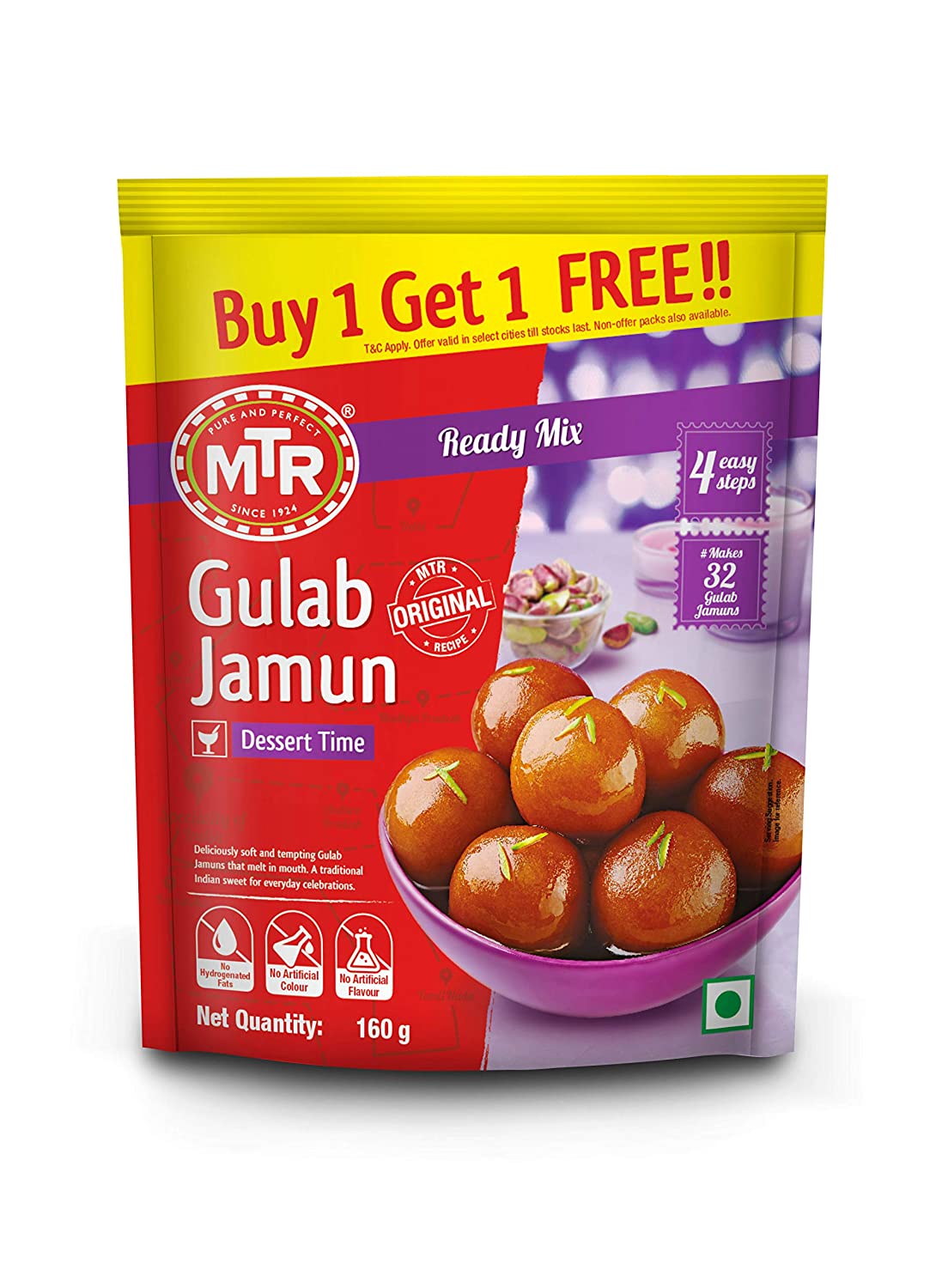 MTR Gulab jamun 1 Kg - Snacks & Savory