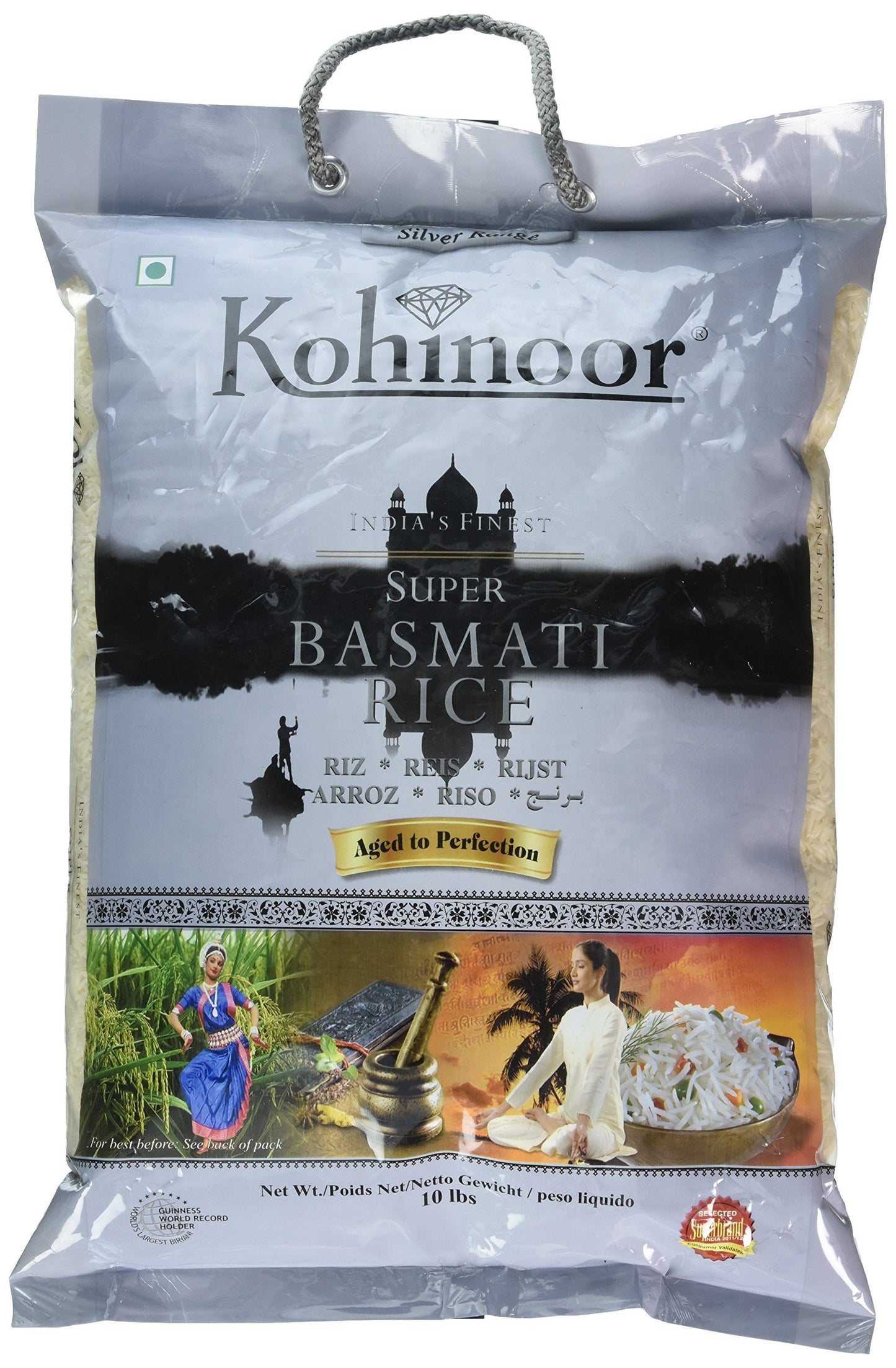 Kohinoor Extra Fine Basmati Rice 10 lb - Basmati Rice