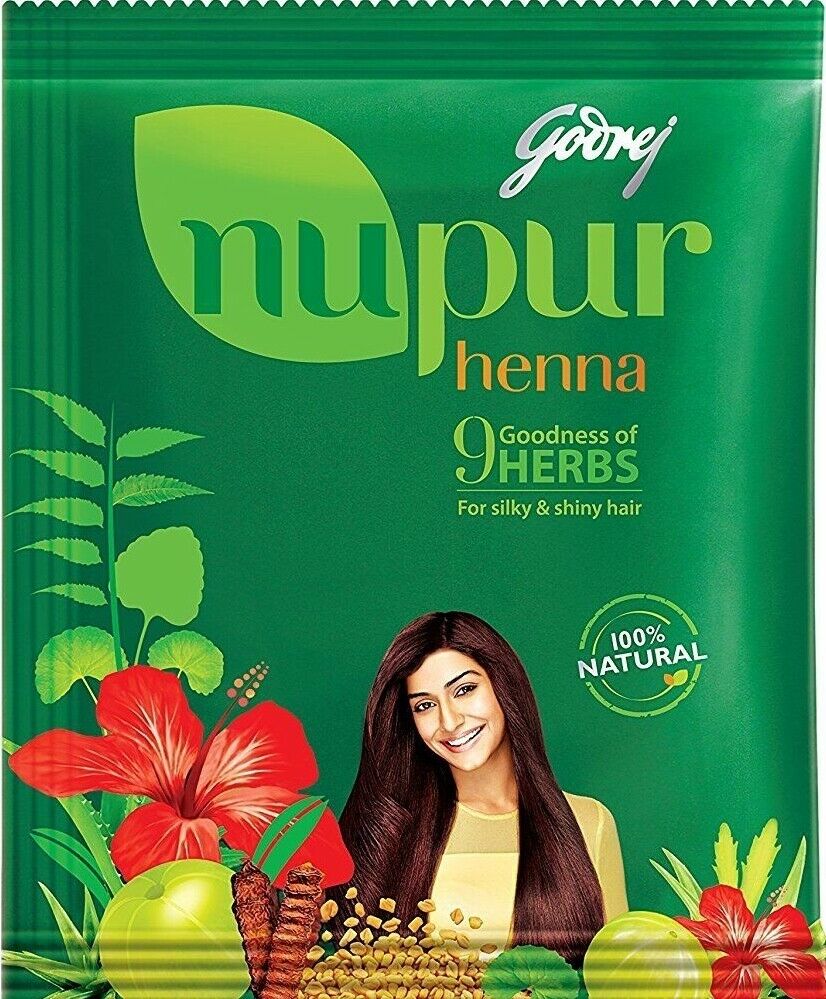 Nupur Henna Goodness Of 9 Herbs For Silky & Shiny Hair 1000g / 1kg