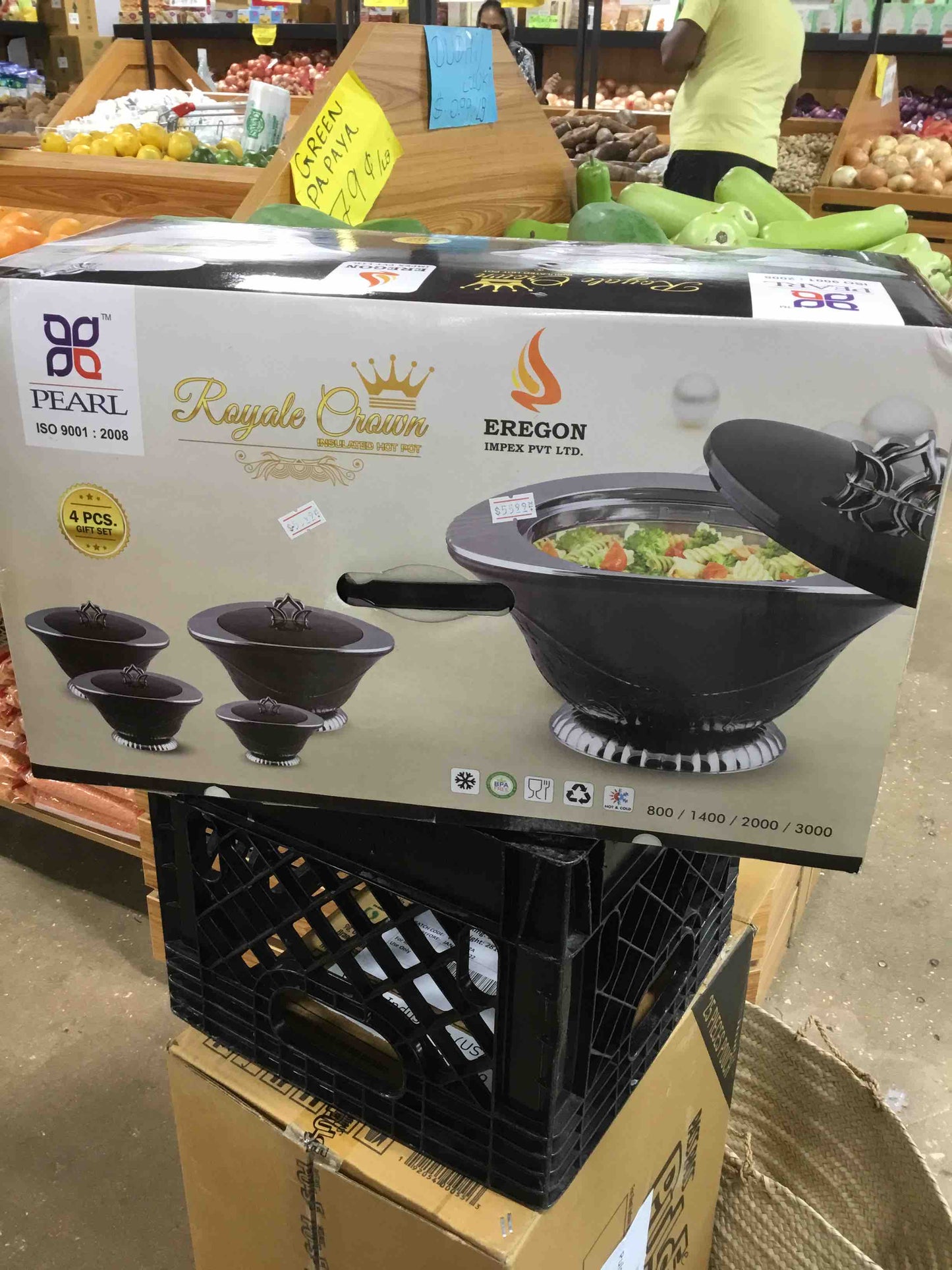 Pearl Royal Crown Hot Pots set 4 Pcs set - Utensils from India
