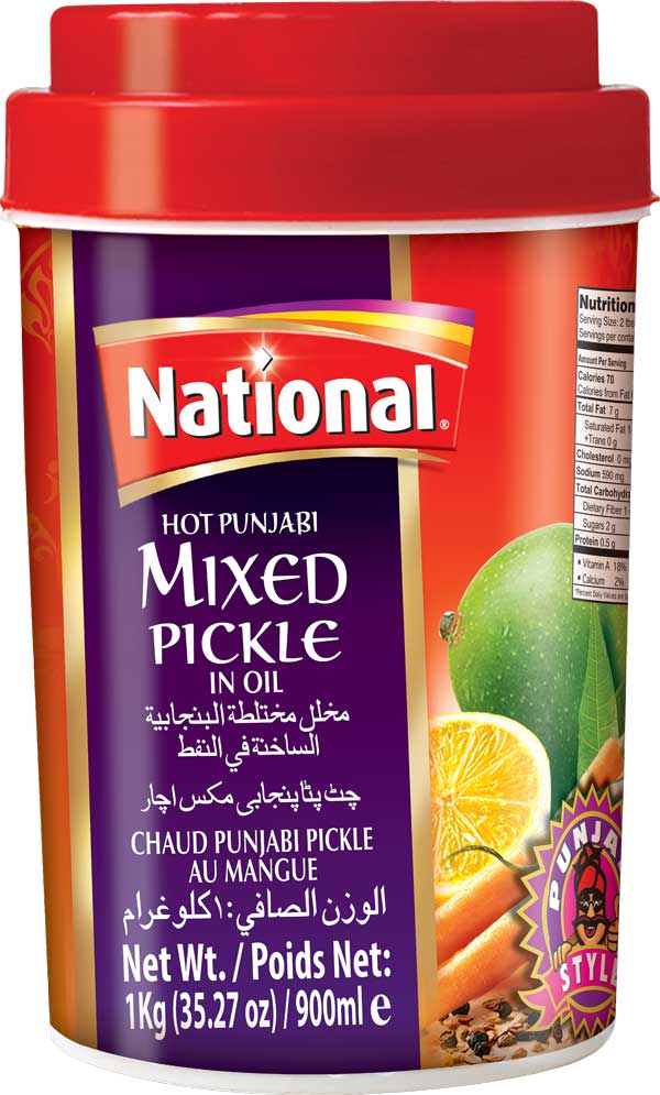 National Hot Punjabi Mixed Pickle In Oil 1 Kg - Pickles & Paste