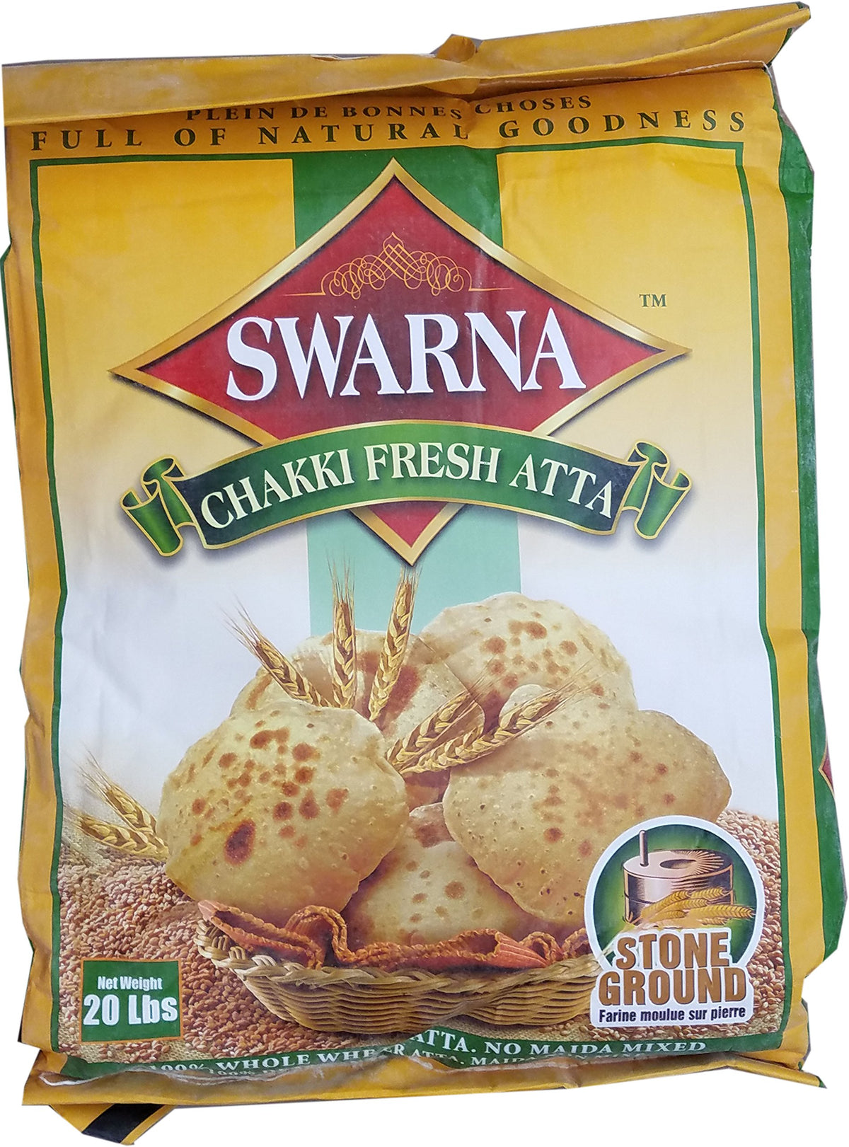 Swarna Chakki Fresh Atta 20 lbs - Flour Atta