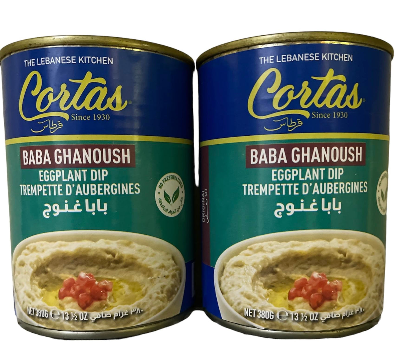 Eggplant Dip Baba Ghanoush (Ready to Eat) 2 Cans 13.5 oz. (380 g)