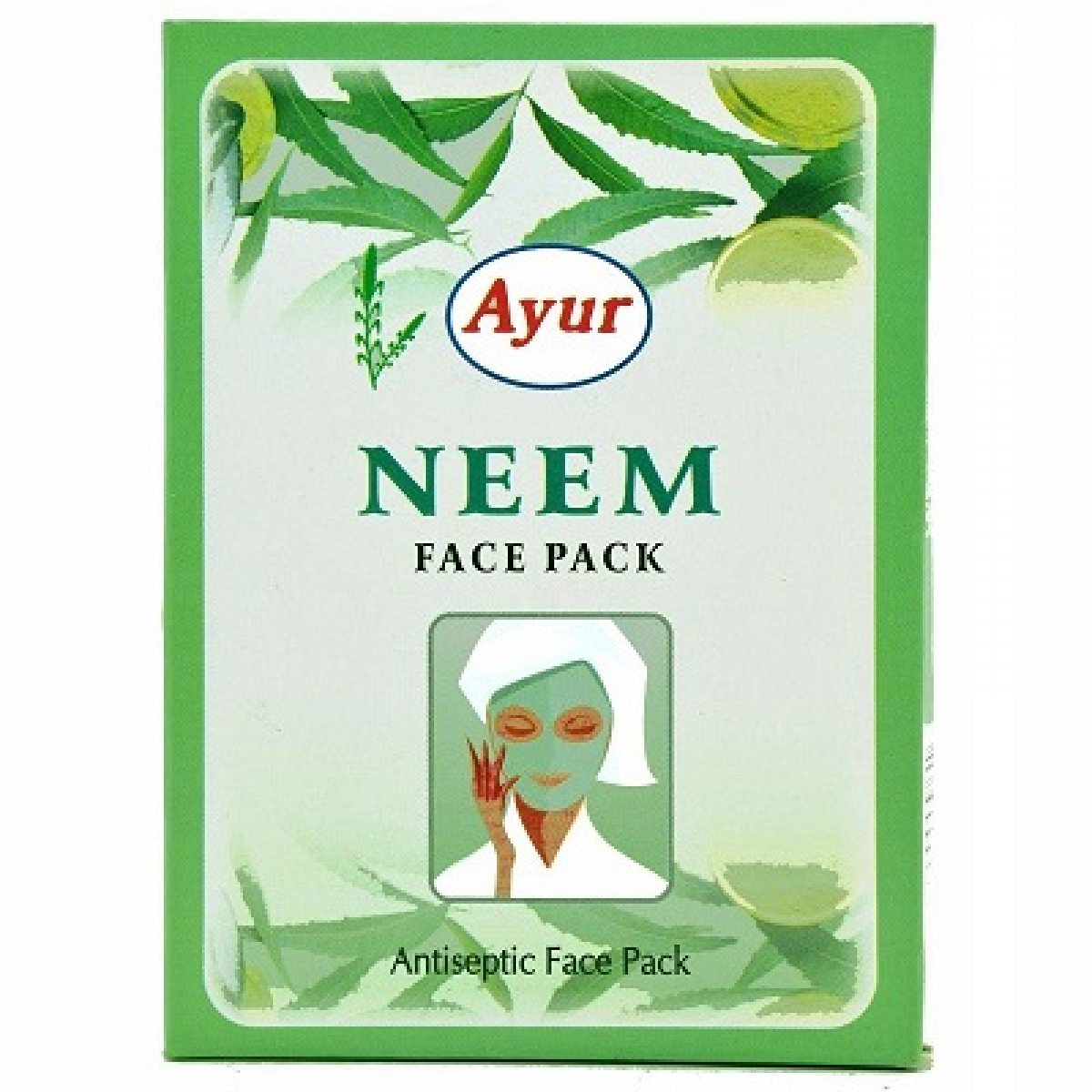 Ayur HERBAL NEEM Antiseptic FACE PACK POWDER - PACK OF 6 (100GM6) 600 Gms