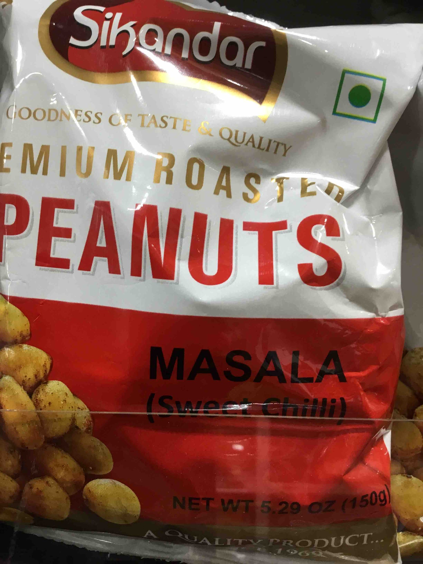 Sikandar Roasted Peanuts- Masala Sweet Chili 150 gms - Snacks & Savory