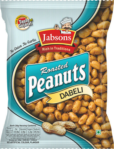 Jabsons Roasted Peanuts- Dabeli ( No Onions &garlic) 140 gms - Indian Snack