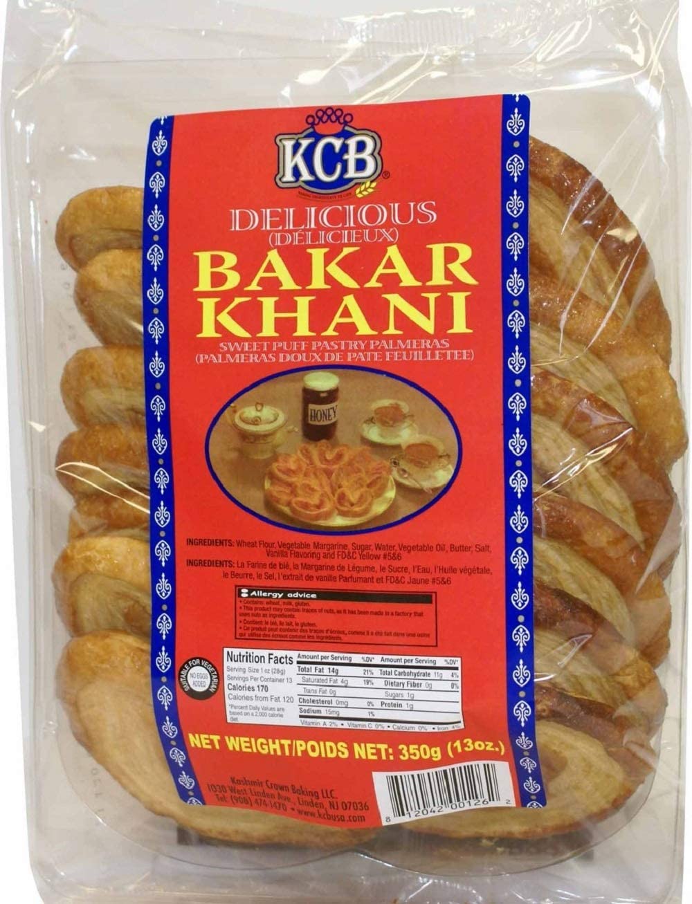 Kcb Bakar Khani Puff Pastry Sweet 10 Oz - Biscuits & Cookies