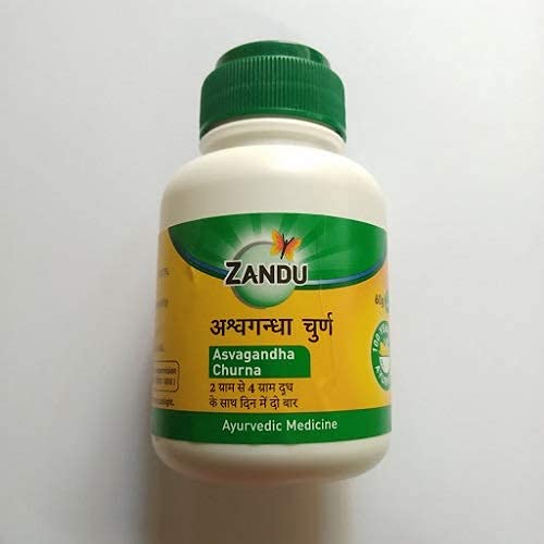 Zandu Ashwagandha Churna 60 Gm(New Pack) Pack of 3-Free malshuddhi sample - Ayurveda & Vitamins