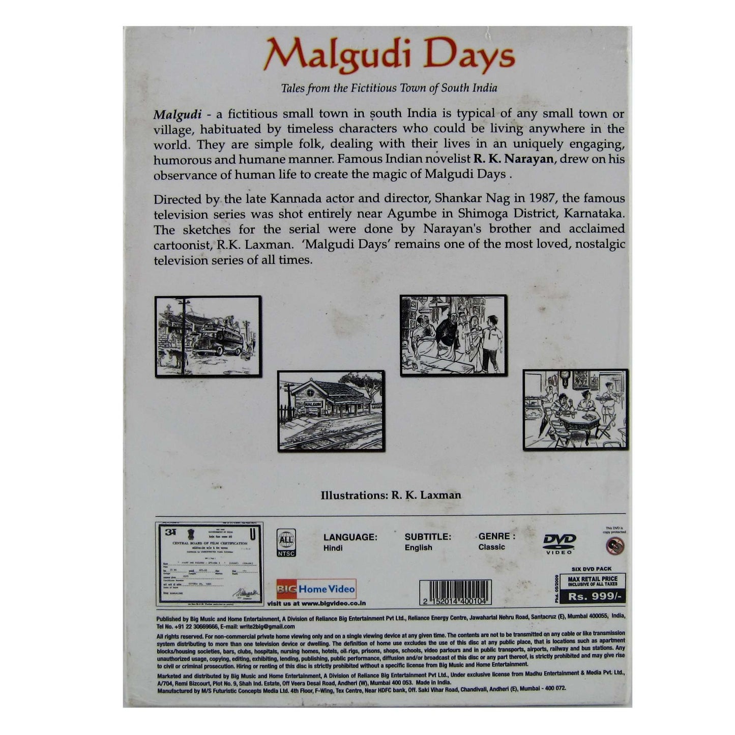 Malgudi Days (Collectors Pack) By R K Narayana (6 DVDs Set All Seasons)