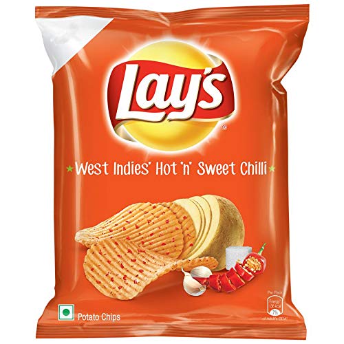 Lay's Chips-hot & Sweet Chilli 52 gms - Snacks & Savory