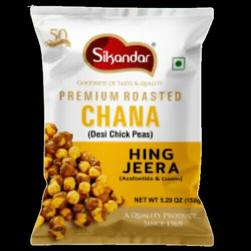 Sikandar Roasted Chana- Hing Jeera 150 gms - Snacks & Savory