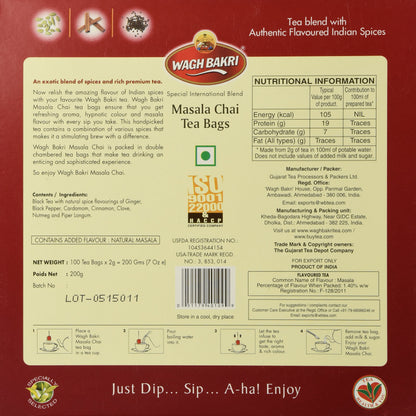 Wagh Bakri Masala Chai 100'S