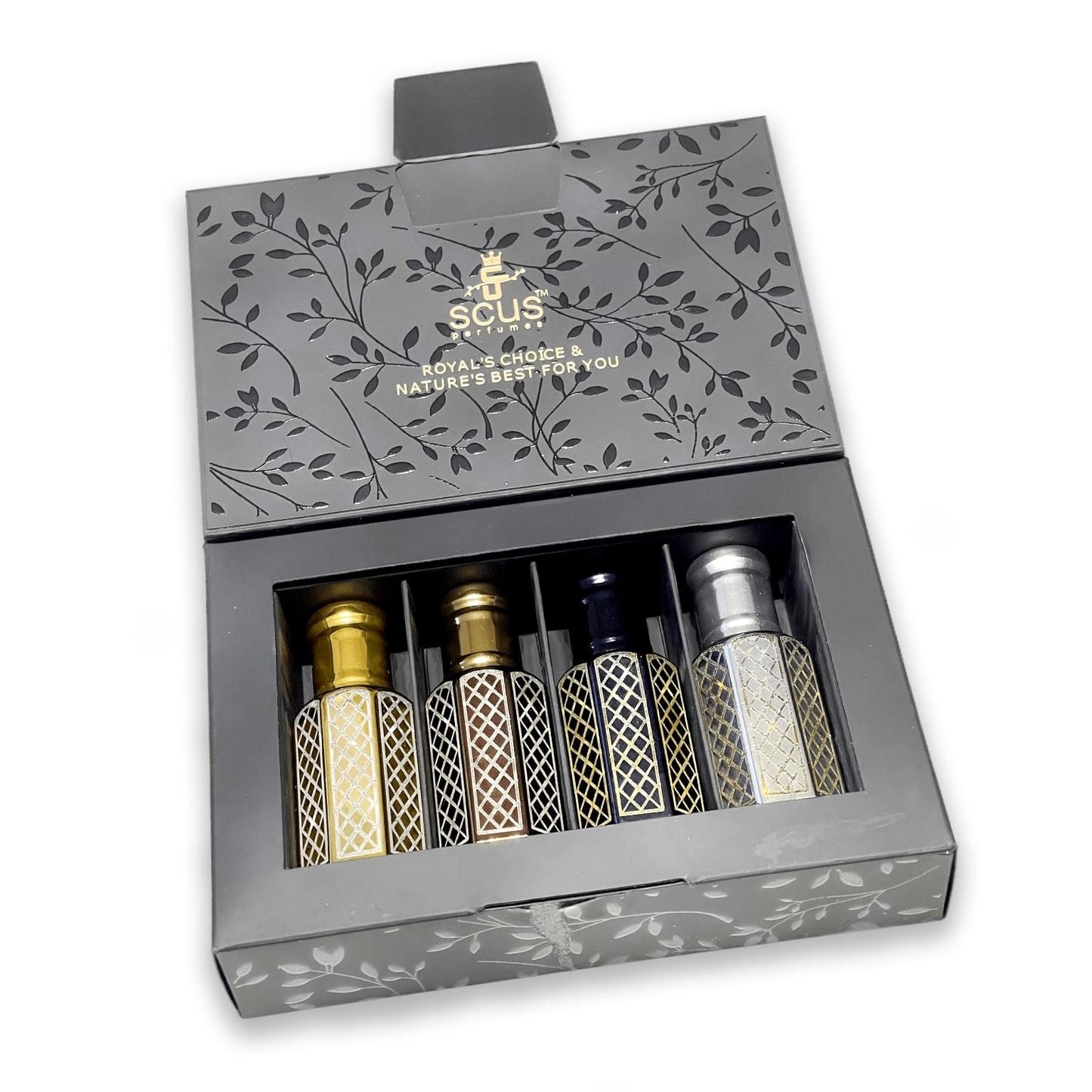 Discovery Set (4 X 12 ML) Perfumes - Rose, White Jasmine, Lily of Valley & Sandal