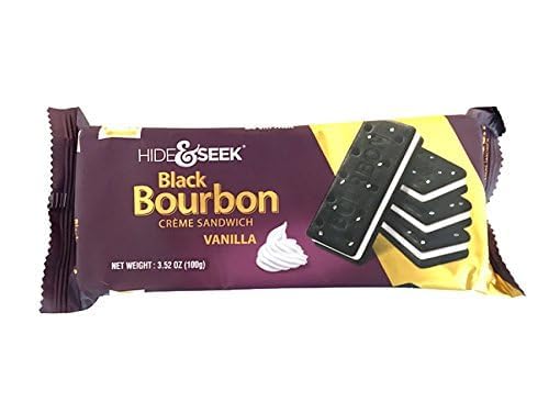 Parle Hide & Seek Black Bourbon Vanilla Creme Sandwich Value Pack 3-packets of 100 grams each (300 grams / 10.58 oz)