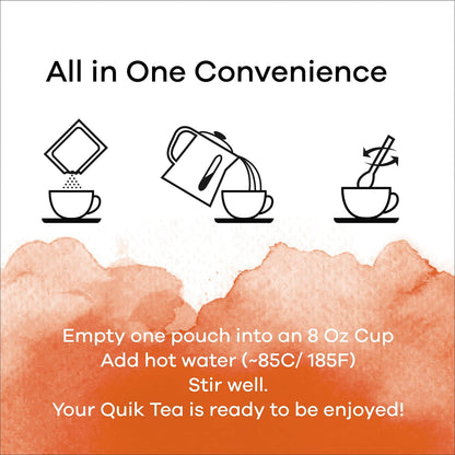 Quik Cafe Turmeric Ginger Instant Coffee Latte - 10 Count Single Box - All Natural Superfood Golden Coffee